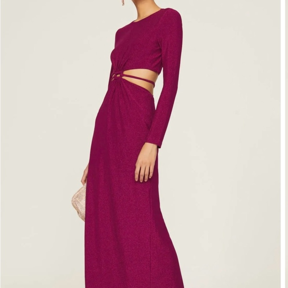 Monique Lhuillier Metallic Cutout Dress 👗